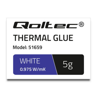 Qoltec Thermal glue 0.975 W/m-K | 5g | White
