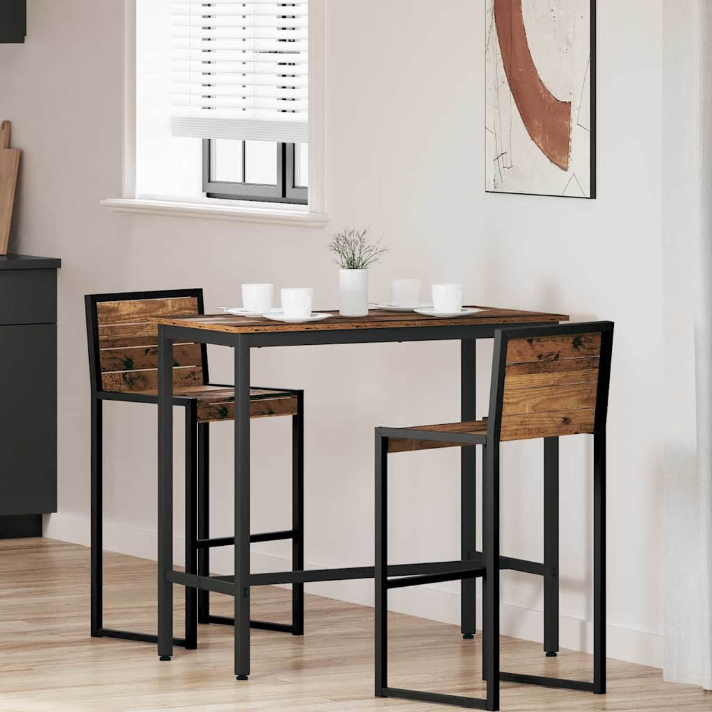 laud Vana puit 100 x 50 x 90,5 cm Töödeldud puit ja teras