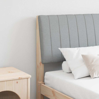 Polsterdatud voodiots Helehall 150 cm Tahke mänd