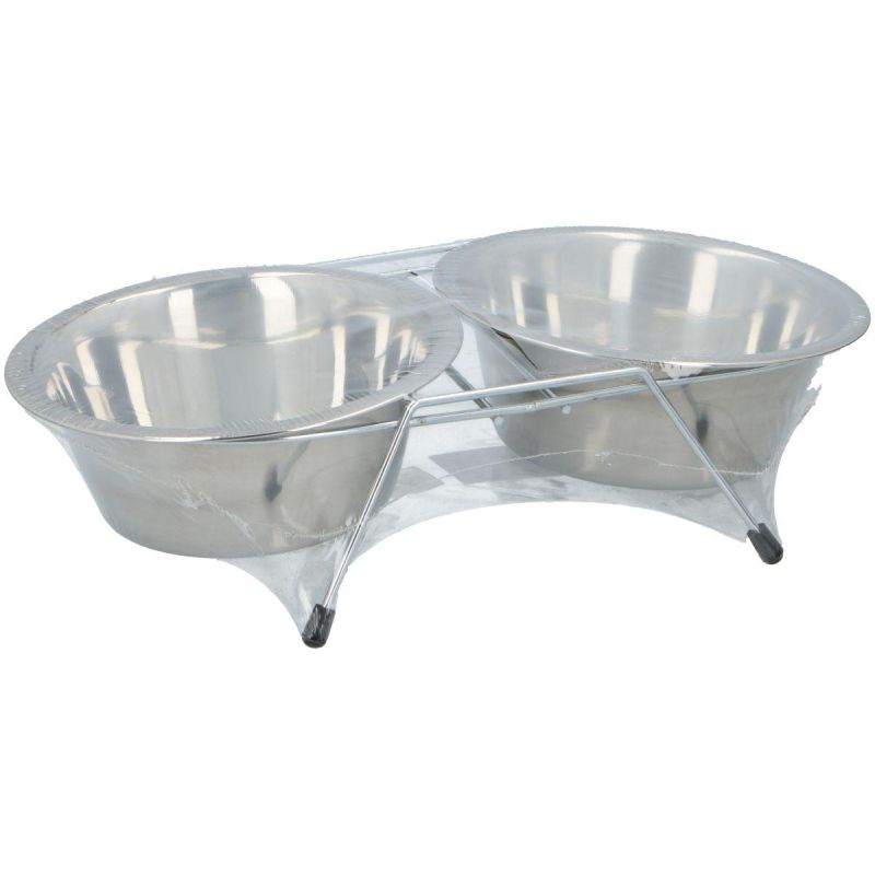 DOG AND CAT BOWL STAINLESS STEEL 2x550ML