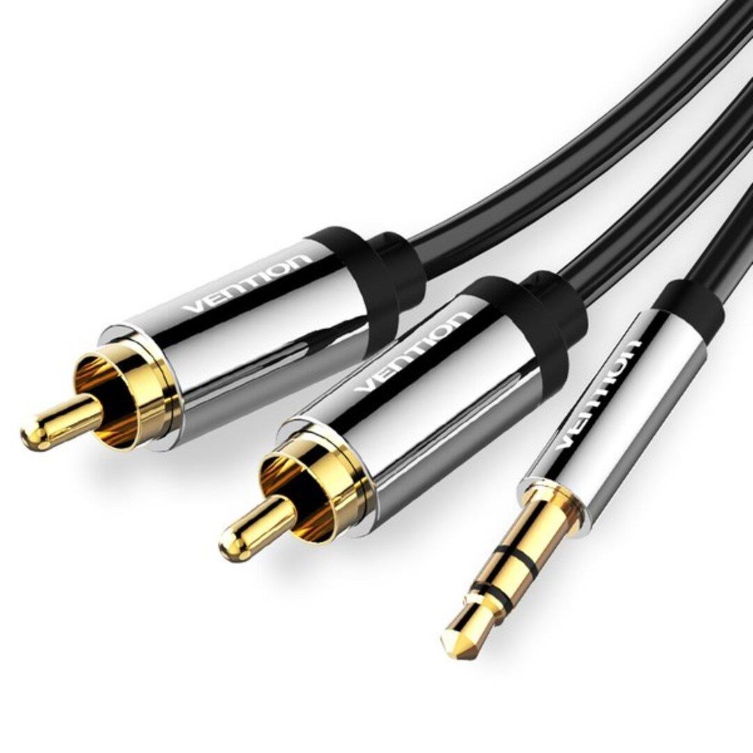 CABLE AUDIO 3.5MM TO 2XRCA/2M BCFBH VENTION