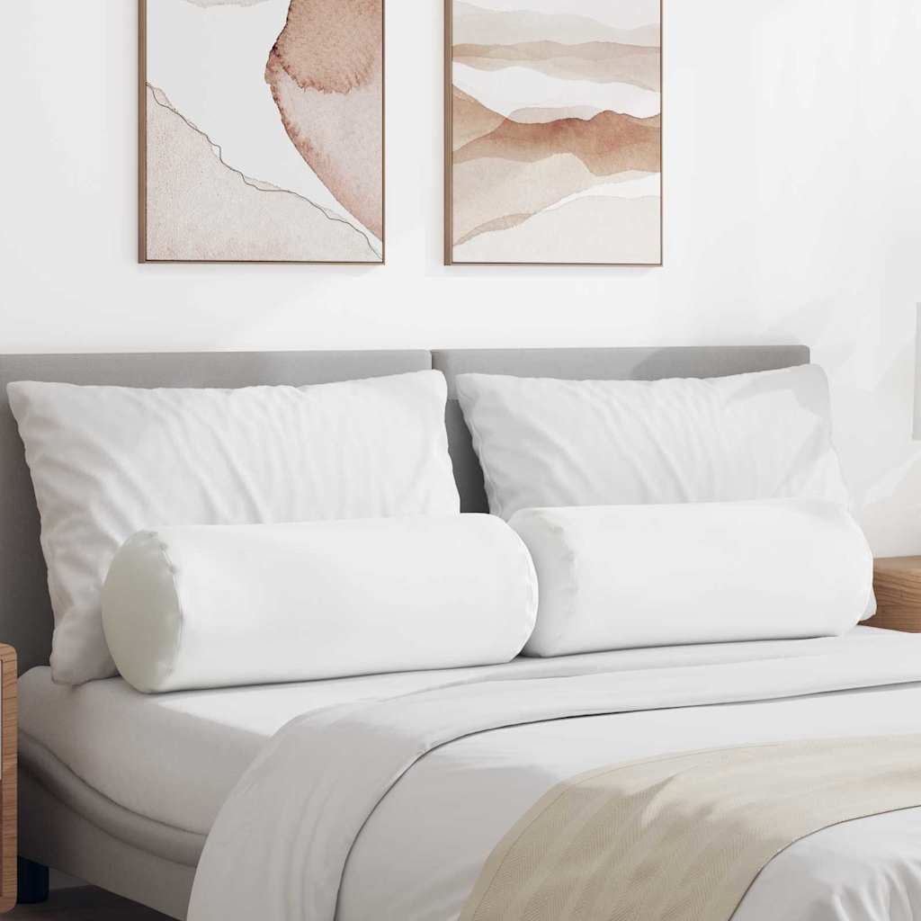 Padjad 2 pcs Valge Ø 25 x 70 cm kangas