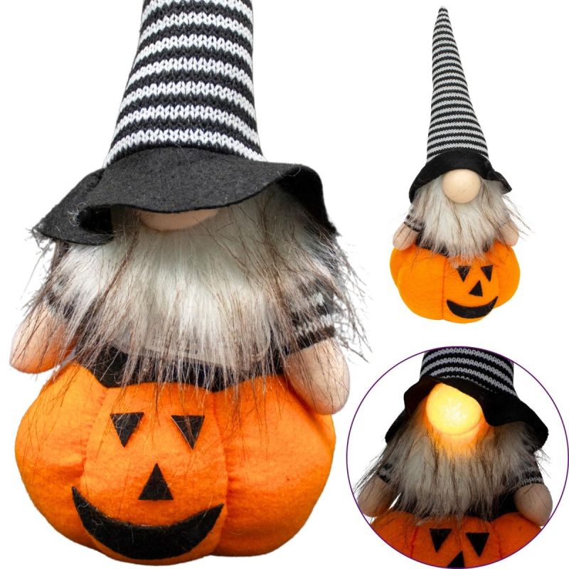 DECORATIVE PUMPKIN FIGURE 25CM LED HALLOWEEN ORANGE