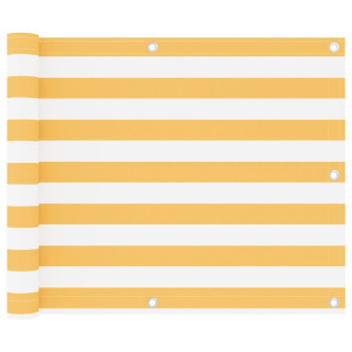 rõdusirm, valge ja kollane, 75 x 400 cm, oxford-kangas