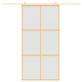 раздвижная дверь, золото, 102,5x205 см, матовое стекло ESG и алюминий