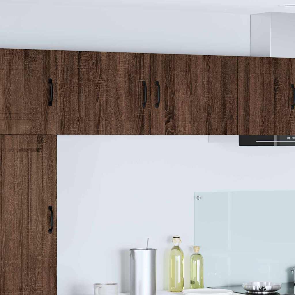 Seinakapp kööki 2 pcs Pruun tamme 50 x 31 x 40 cm Tehispuit