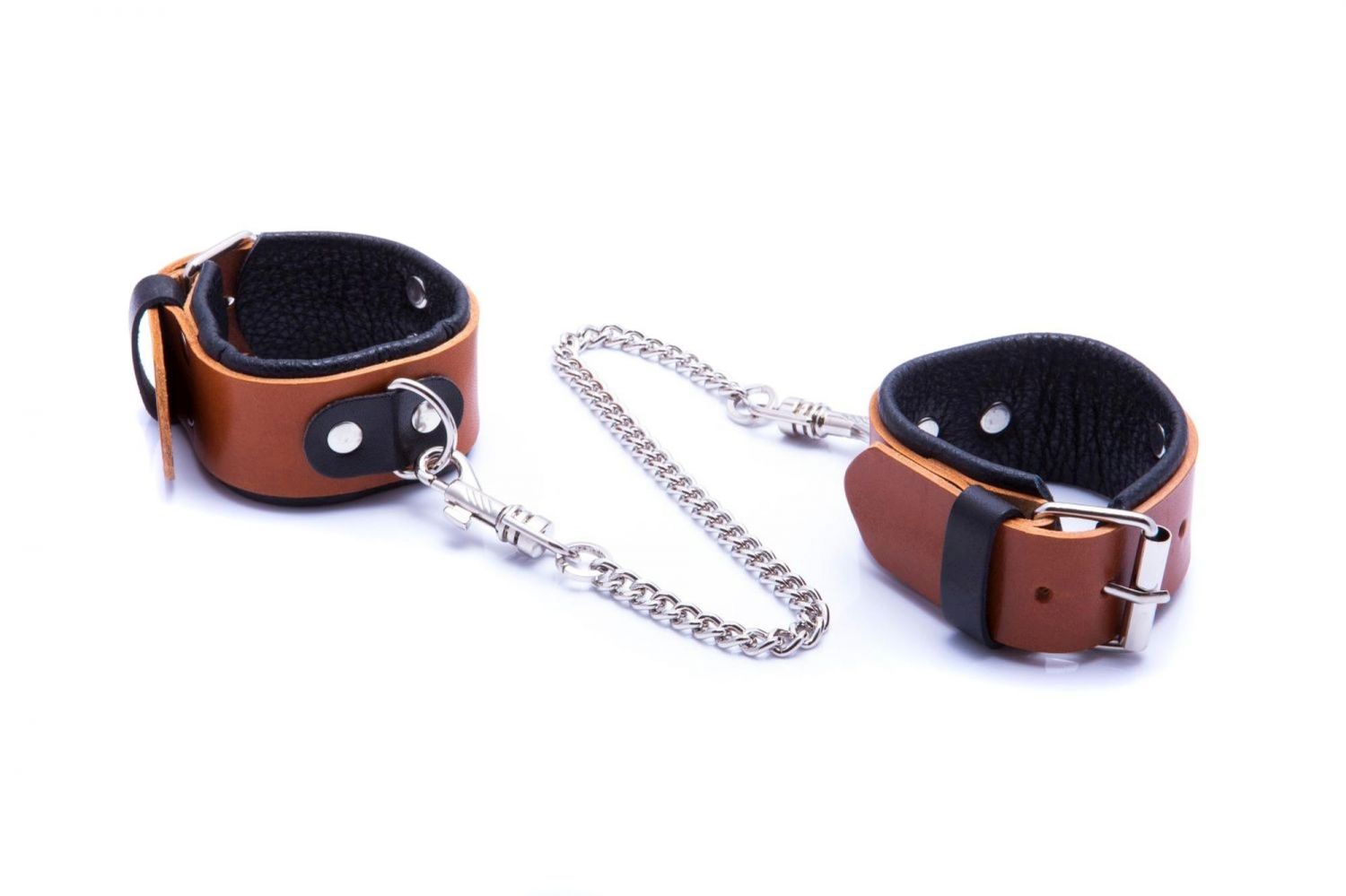 WHIPS konjakivärvi nahast käerauad naistele