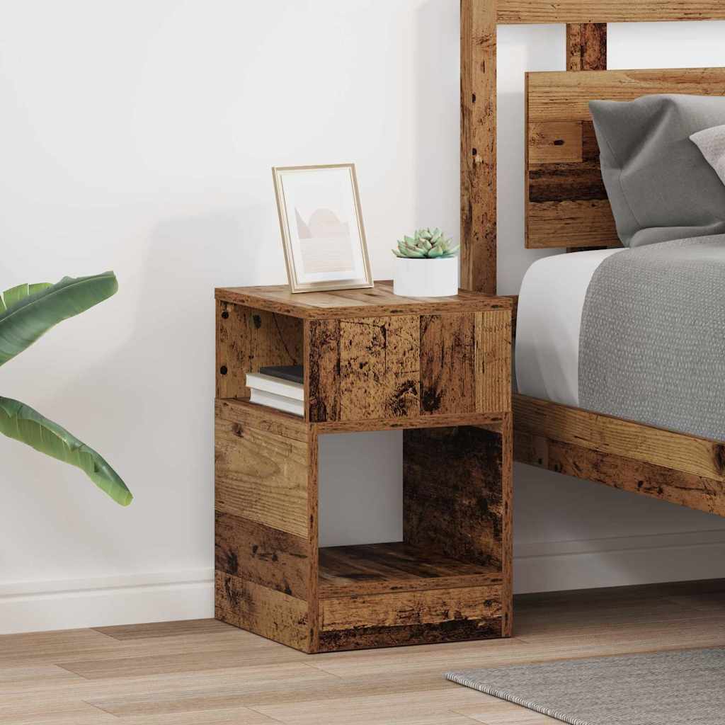 Otsalaud 2 pcs Vana puit 30,5 x 30 x 45 cm Tehispuit