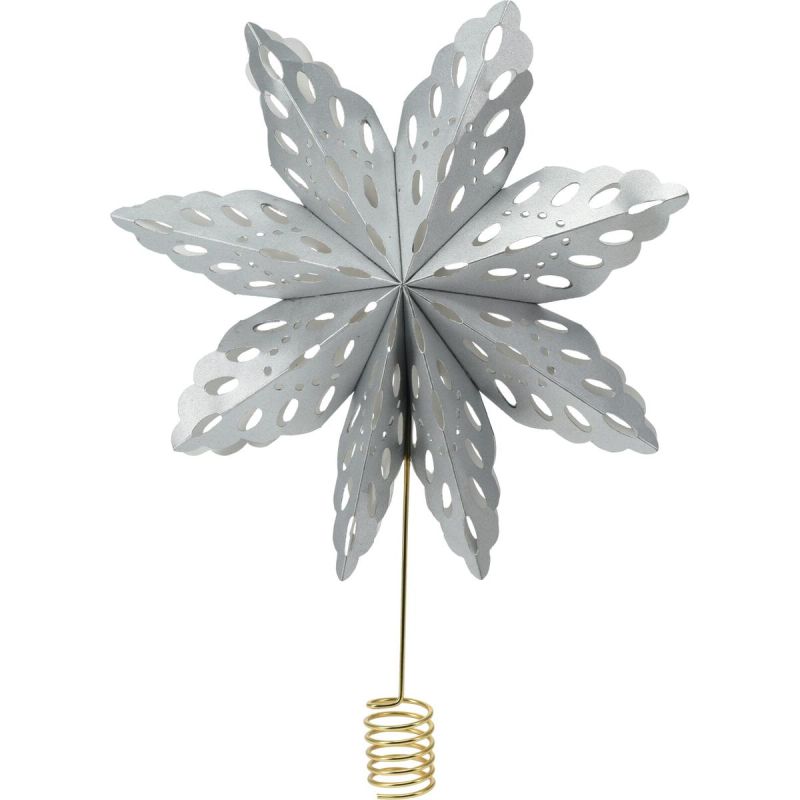 CHRISTMAS TREE TOP STAR 30CM PAPER SILVER