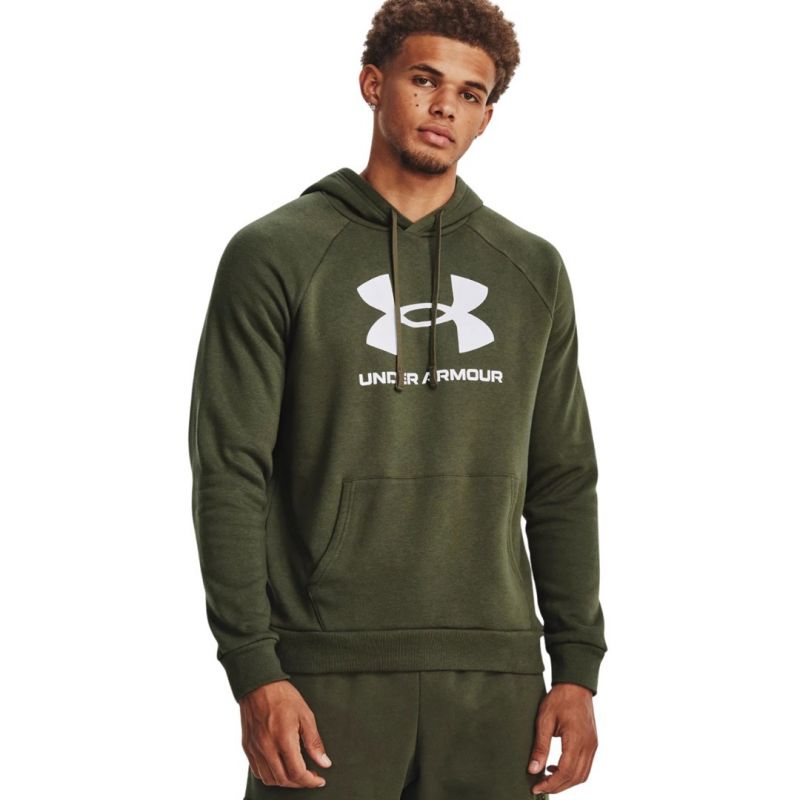 Men's Under Armour Rival Fleece Logo HD sweatshirt olive 1379758 390 M