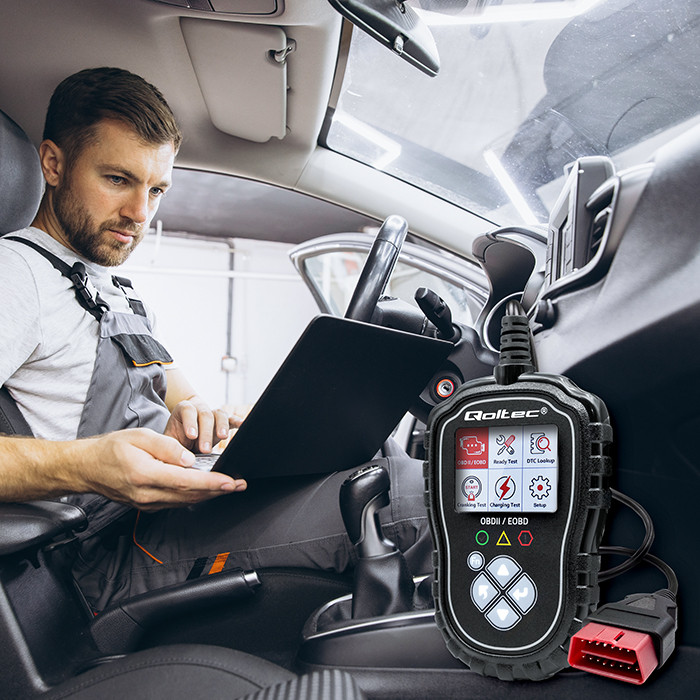 Qoltec Digital OBD2 EOBD diagnostic Tester ProLine  | 8V-25V | Dual System