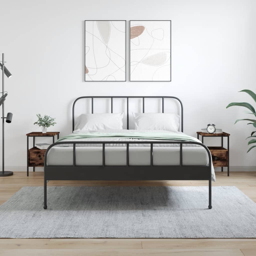 Прикроватные тумбочки 2 шт., дымчатый дуб, 34 x 36 x 50 см, искусственное дерево