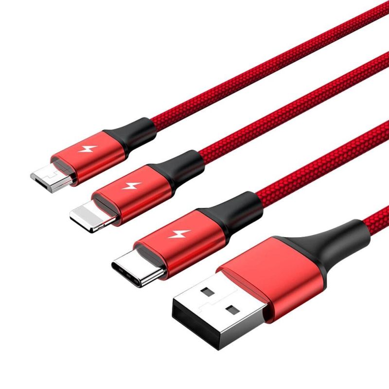 UNITEK USB 3IN1CHARGING CABLE (C, LIGHTNING, MUSB)