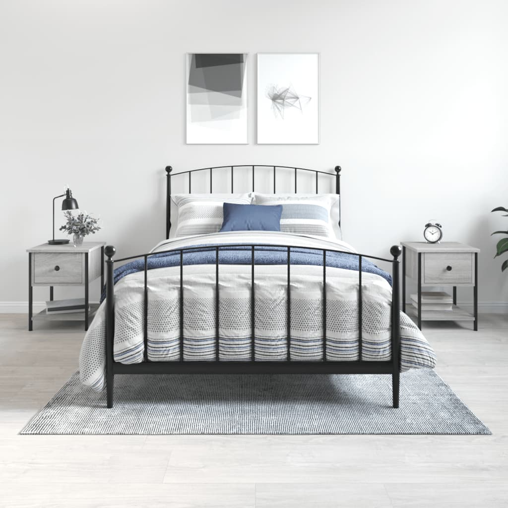 öökapid 2 tk, hall Sonoma tamm, 34 x 35,5 x 45 cm, tehispuit