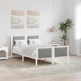 Voodi raam peaga Helehall 120 x 200 cm kangas