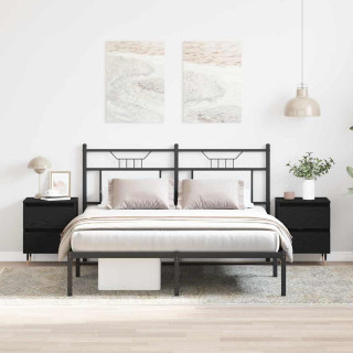 Öölambi kapp sahtliga 2 pcs Must tamm 40 x 35 x 50 cm Tehispuit