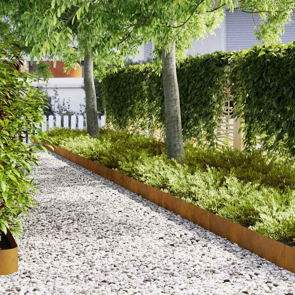 Nurmikonreunukset 10 pcs Pruun 100 x 0.5 x 20 cm terase tüüp