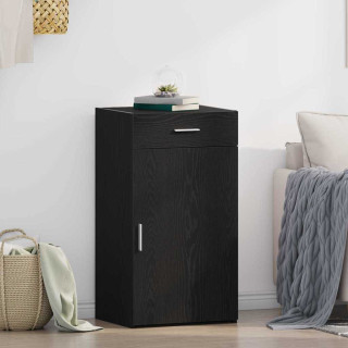 Kõrvalkapp Must Tamm 30x42,5x93 cm Tehispuit