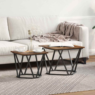 Abilaudade komplekt 2 pcs Suitsutatud tamm 50 x 50 x 40 cm