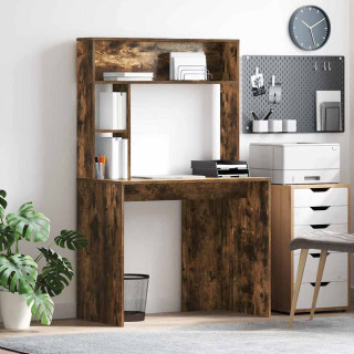 Laud riiuliga Suitsutatud tamm 91 x 50 x 149 cm Tehispuit