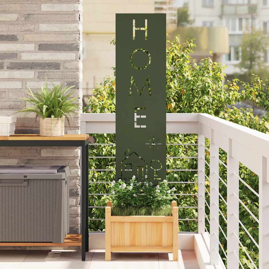 Aia privaatsuse kate Oliiviroheline 32 x 140 cm Külmpruun teras