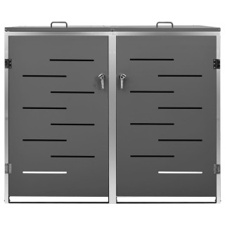 kahe prügikasti kuur 138x77,5x112,5 cm, roostevaba teras