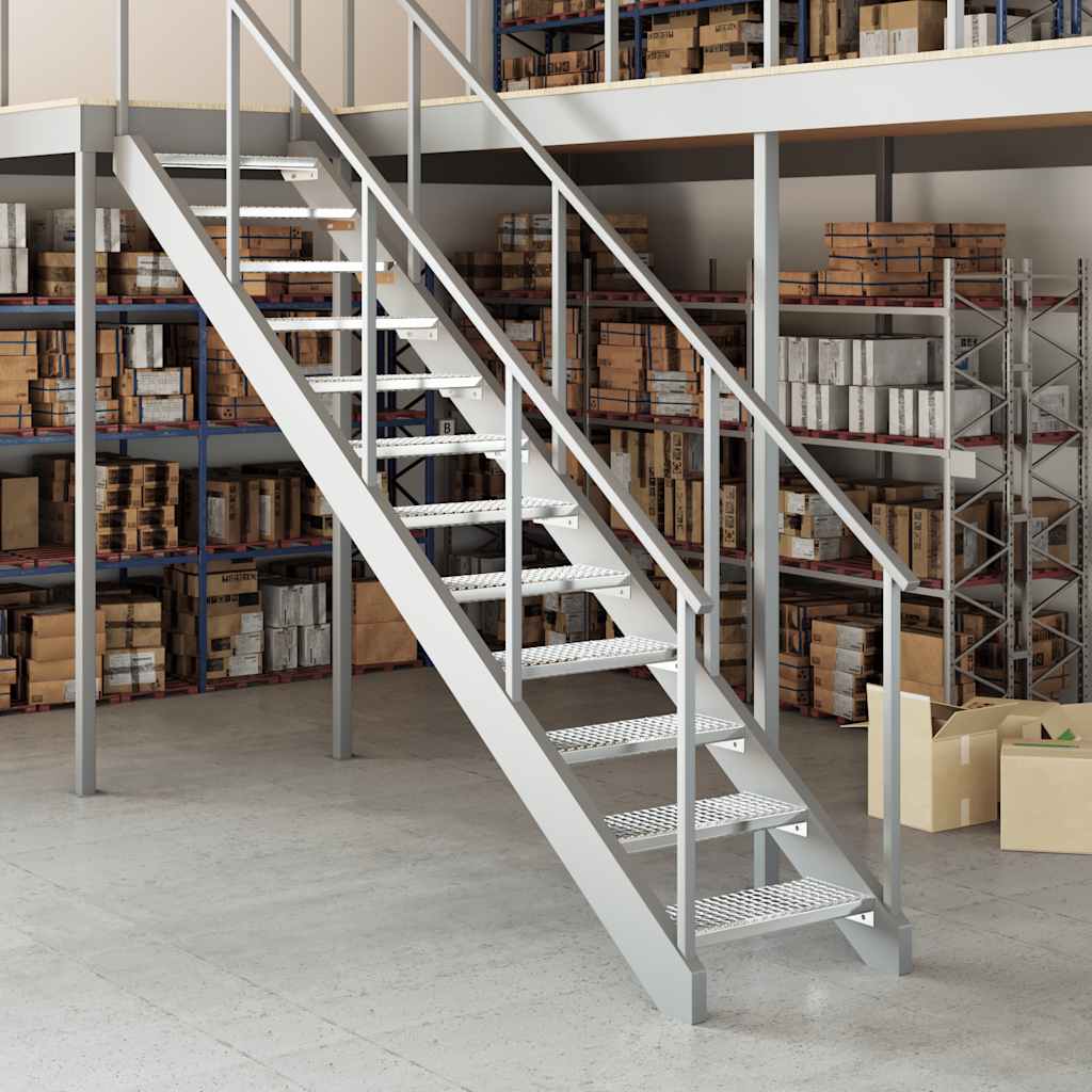 Решетчатая ступень, 60 x 24 x 7 см, оцинкованная сталь