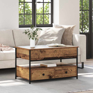 Kohvilaud sahtliga Vana puit 85 x 50 x 50 cm Tehispuit