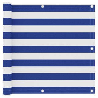 rõdusirm, valge ja sinine, 90 x 400 cm, oxford-kangas