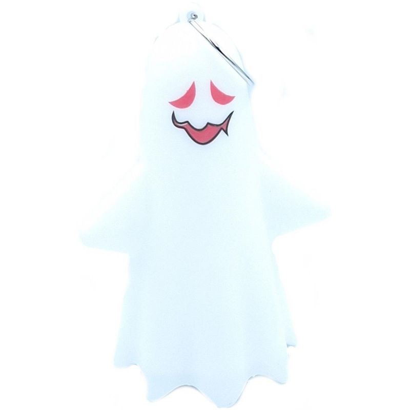 DECORATIVE KEYRING PENDANT GHOST LED RED EYES