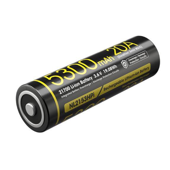 Suure mahtuvusega Nitecore 21700 Li-ion aku