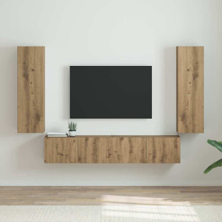 TV Seina Kapp 2 pcs Artisani tamme 30 x 31 x 100 cm Tehispuit
