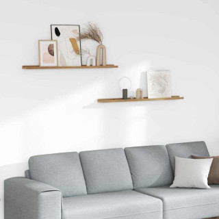 Seinariiul riiuliga 2 pcs Pruun 100 x 9 x 3 cm Tehispuit