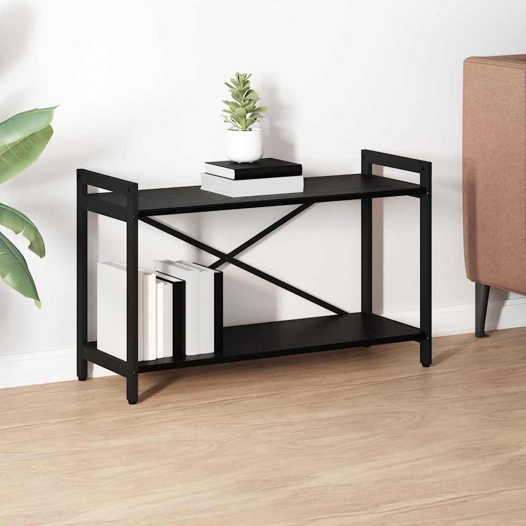 Raamatukapp Must tamm 80 x 30 x 48.5 cm Tehispuit