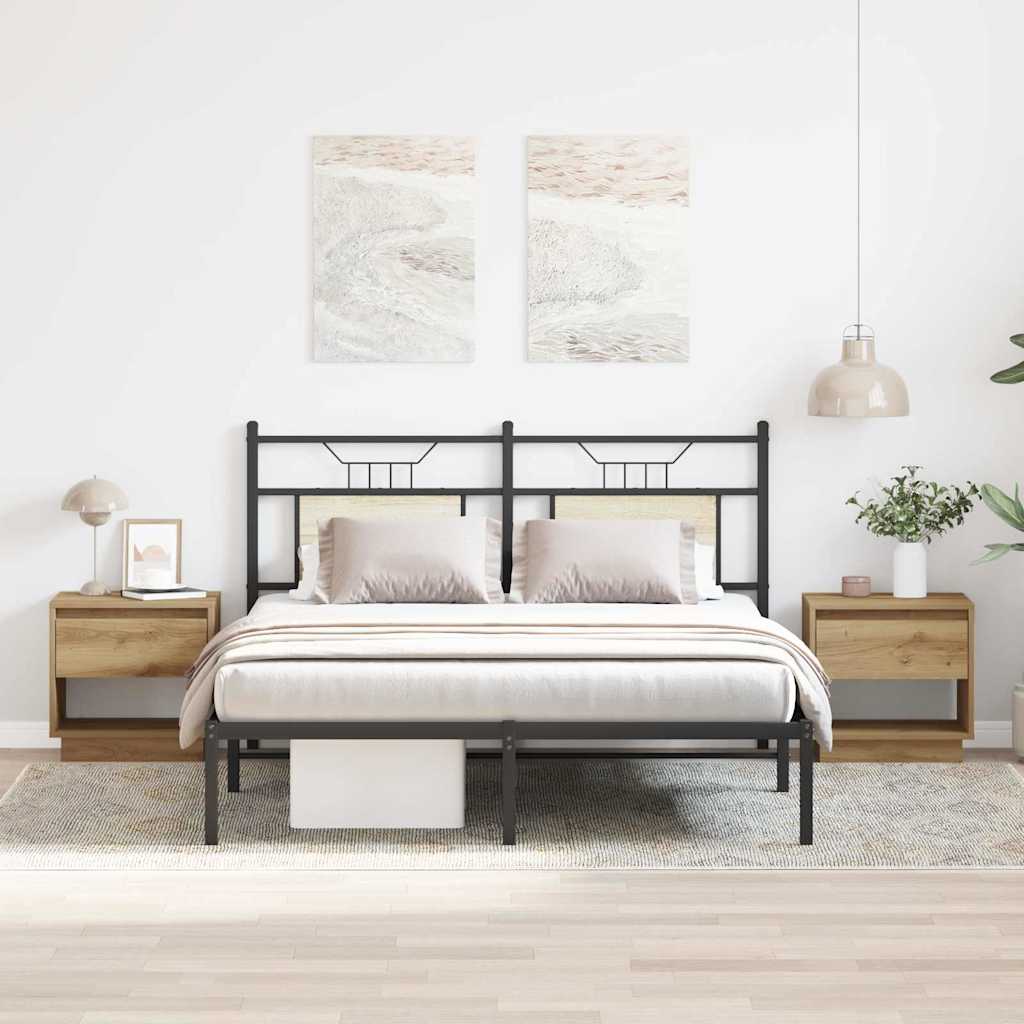 Прикроватные тумбочки 2 шт. Artisan Дуб 45x34x47 см, обработанное дерево