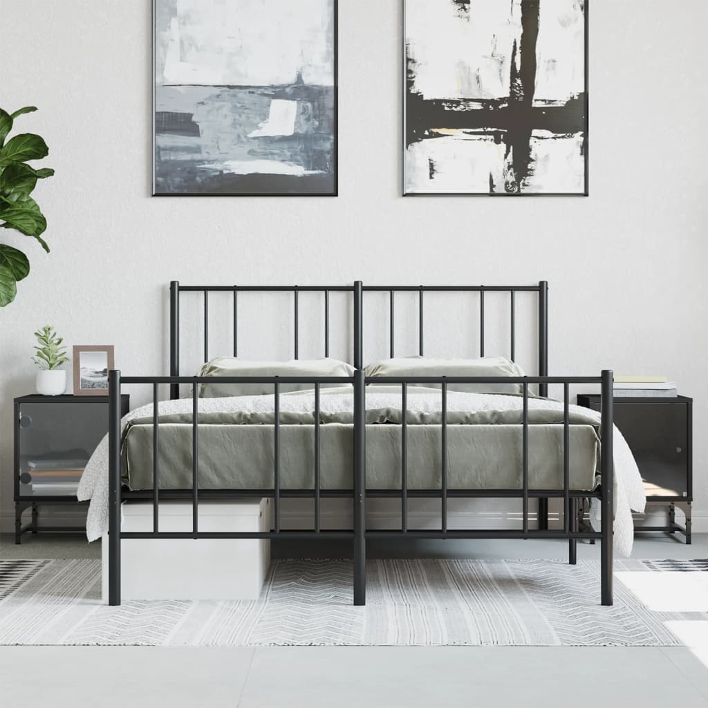 Прикроватные тумбочки с стеклянными дверцами, 2 шт, черные, 35 x 37 x 50 см