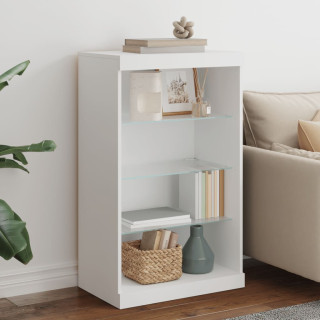 Puhvetkapp LED-valgustusega, valge, 60,5 x 37 x 100 cm