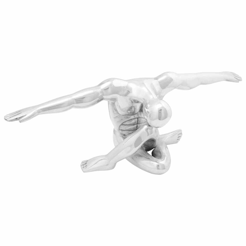 Skulptuur Hõbedane 63 x 20 x 22 cm Alumiinium