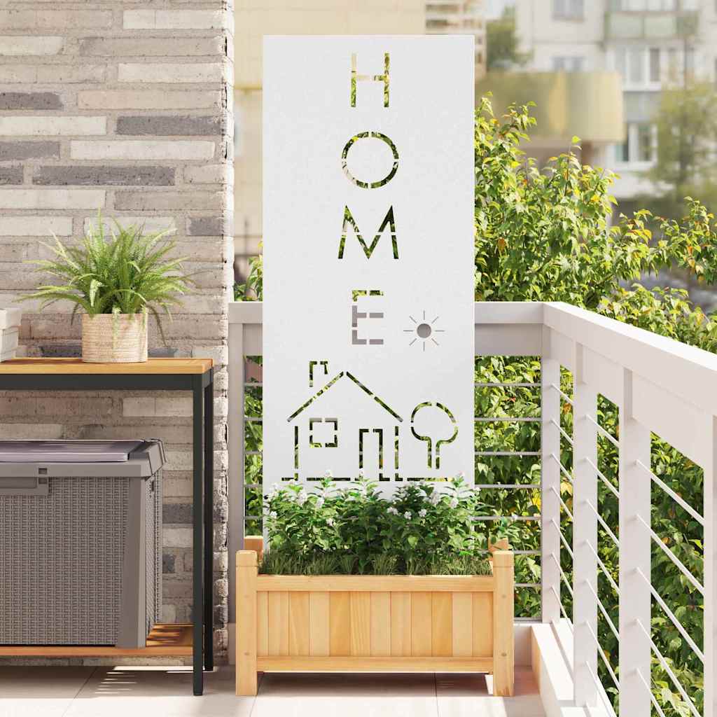 Aia privaatsuse kate Valge 50 x 140 cm Külmpruun teras