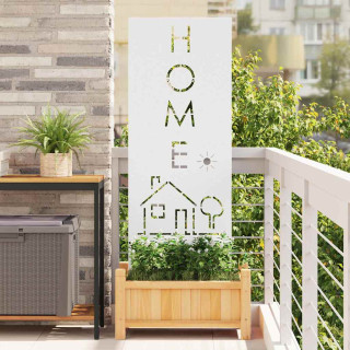 Aia privaatsuse kate Valge 50 x 140 cm Külmpruun teras