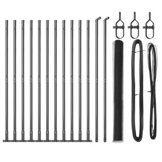 Aed koos postidega Hall 1.4 x 25 m PVC kaetud teras