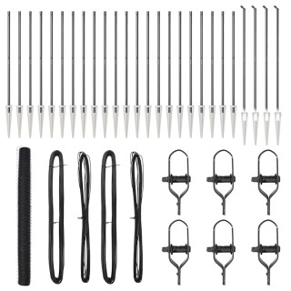 Aed koos postidega Hall 1.6 x 50 m PVC kaetud teras