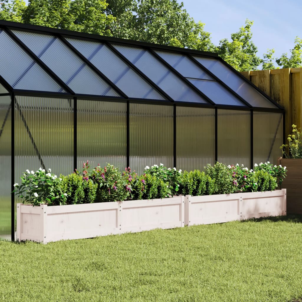 Деревянные ящики для растений, 2 шт, белые, сосна