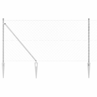 Ahela link aed postidega Hõbedane 1.2 x 25 m Teras