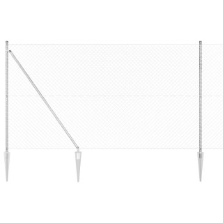 Ahela link aed postidega Hõbedane 1.5 x 10 m Teras