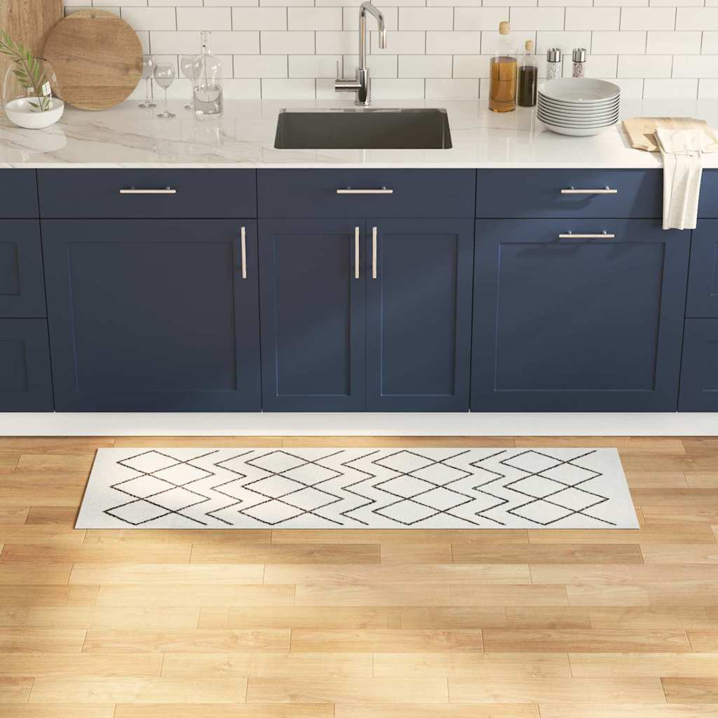 Köögimatt Valge 150 x 45 cm Samet