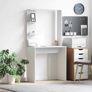 Laud riiuliga Valge 78.5 x 37 x 154.5 cm Tehispuit