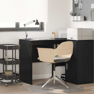 Laud riiuliga Must tamm 102 x 50 x 75 cm Tehispuit