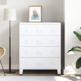 Индустриальный комод, белый, 78x40x93 см, металл