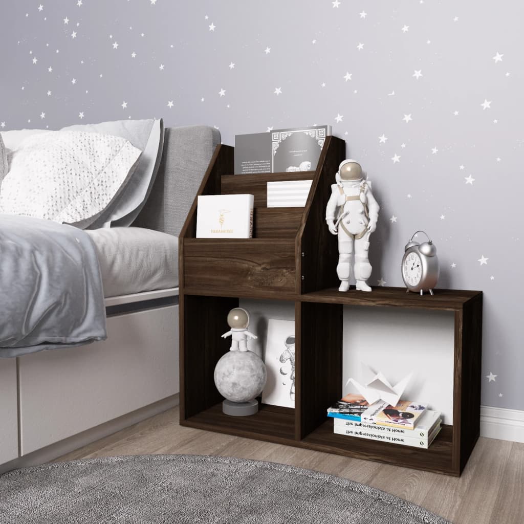 Laste ajakirjariiul, suitsutatud tamm, 71x30x78,5 cm, tehispuit